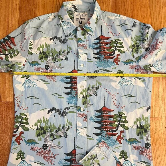 Firefly Lootwear Mens Dinosaur Hawaiian Shirt Limited Edition Blue Pagoda Sz M - Picture 8 of 9